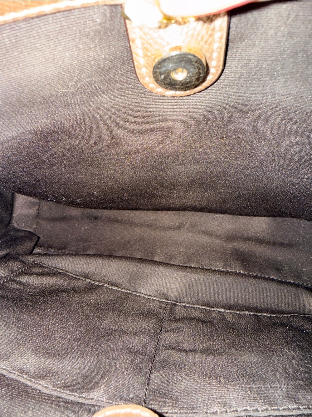 COACH Metallic champagne Gold Satchel with Snake-Print missing one zipper pull - Picture 12 of 12